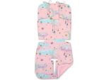 Bobono Inserto Per Carrozzina In Minky - Lune Rosa