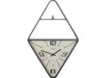 Gilde Regal, Wanduhr, Raute, "Kreale"", Metall, Creme, Schwarz, Ve 1, L. 9 Cm, B. 42 Cm, H. 65 Cm 54762"