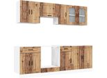 Vidaxl Set Di Armadietti Da Cucina Kalmar Da 8 Pezzi In Legno Di Recupero