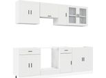 Vidaxl Set Di Armadietti Da Cucina 8 Pezzi Porto In Legno Bianco