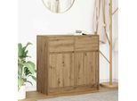 Maison Exclusive - Credenza Con Cassetto In Rovere Artigianale 80X34X76 Cm Materiale Ligneo