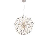 Lampada A Sospensione Led, 9 Lampadine, Cristalli, Trasparente Fumo, P 60 Cm