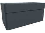 Vaso Da 63 Litri Su Rotelle, Per Uso Interno Ed Esterno - 78 X 39 X 39 Cm (Altezza) - Grigio Antracite