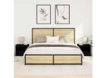 Vidaxl Comodino 2 Pezzi Rovere Nero 50 X 40 X 45 Cm Materiale A Base Di Legno