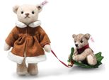 Steiff 005862 Orsacchiotto Mamma Con Cucciolo, Peluche, 16 Cm, Multicolore