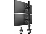 Supporto Da Tavolo Verticale Per 2 Monitor 13-32" Vesa 75 100 Regolabile Verticalmente"