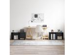 Maison Exclusive - Set Di Mobili Tv 4 Pezzi Nero 37 X 35 X 37,5 Cm Materiale Ligneo