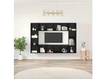 Maison Exclusive - Set Mobile Tv 4 Pezzi Nero 37 X 37 X 142,5 Cm Materiale Ligneo