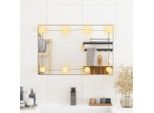 The Living Store Specchio Da Parete Con Luci Led 40X60 Cm In Vetro Rettangolare