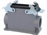 04301160241 Harting Han 16B Custodia A Base Alta, Uscita Cavi Laterale 2Xm32, Con 2 Traverse M32 A Vite