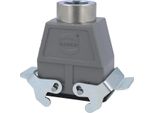 04301100761 Harting Han 10B Custodia Di Accoppiamento Alta, 1Xm25 Uscita Cavo Diritto, Con 2 Traverse M25 Attacco A Vite