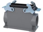 04301160271 Harting Han 16B Custodia A Base Alta, Uscita Cavi Laterale 2Xpg29, Con 2 Traverse Pressacavo PG29
