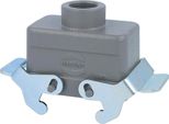 04301101462 Harting Han 10B Grommet Housing Basso, 1Xm20 Uscita Cavo Diritto, Con 2 Traverse M20 Pressacavo