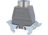 04301100464 Harting Han 10B Custodia Per Gommini Alta, Uscita Cavo Diritto 1Xm25, Con 2 Traverse M25 A Vite