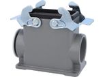 04301100233 Harting Han 10B Custodia A Base Alta, 1X Uscita Cavo Laterale PG29, Con 2 Traverse Attacco A Vite PG29