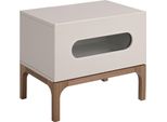 Comodino Angel Cerdá In Legno Grigio E Noce Con Illuminazione Interna 7144