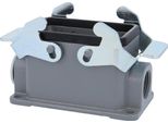 04301101263 Harting Han 10B Custodia A Base Bassa, 1 Uscita Cavi Laterale M20, Con 2 Traverse M20 A Vite