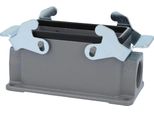 04301161263 Harting Han 16B Custodia A Base Bassa, 1 Uscita Cavi Laterale M25, Con 2 Traverse M25 A Vite