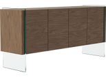 Credenza Angel Cerdá In Noce E Vetro Temperato 3057
