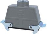 04301240761 Harting Han 24B Custodia Per Accoppiamento Alto, Uscita Cavo Diritto 1Xm25, Con 2 Traverse M25 Attacco A Vite