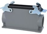 04301240278 Harting Han 24B Custodia A Base Alta, Uscita Cavi Laterale 2Xm40, Con 2 Traverse M40 A Vite