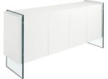 Credenza Angel Cerdá Legno Bianco E Vetro Temperato 3058
