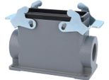 04301160240 Harting Han 16B Custodia A Base Alta, Uscita Cavi Laterale 2Xm25, Con 2 Traverse M25 A Vite
