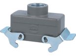 04301161462 Harting Han 16B Custodia Bassa Per Passacavi, Uscita Cavo Diritto 1Xm25, Con 2 Traverse M25 A Vite
