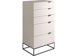 Chiffoniere Angel Cerdá In Legno Grigio E Acciaio Nero 7019