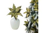 Stella Di Natale Verde Scuro Su Clip - Albero Di Natale In Fiore 20 Cm