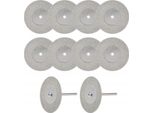 Dischi Diamantati Da 30 Mm Per Mini Smerigliatrice Dremel, 10 Pezzi + 2 Mandrini