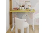 Scrivania Regolabile In Altezza Per Bambini E Adulti – 100 X 60 X 90 Cm, Beige