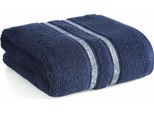 Eurofirany | Asciugamano Da Bagno - Asciugamano - 70 X 140 Cm - Blu - Decorazione - Cotone