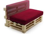 Cuscino Sfoderabile Per Pallet In Poliestere Bananair 120X60 Cm Rosso
