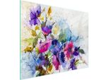 Tagliere In Vetro 52X30 Fiori