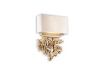 Applique Classica Peter Materie Plastiche Canvas Beige 2 Luci E14