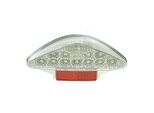 Fanale Posteriore Tnt "Lexus 2"" In Vetro Chiaro A Led, Omologato Con Integrato"