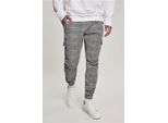 Kalhoty Urban Classics Aop Glencheck Cargo Jog Pants Bianco/Nero - Xxl