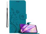 Cadorabo Cover Per Samsung Galaxy A50 4G / A50S / A30S Cover Protettiva In Blu Cover Protettiva Per Cellulare Custodia Fiori