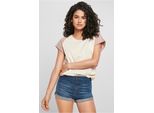 Urban Classics Donna - Raglan Top A Contrasto Rosa Sabbia - Xxl