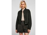 Urban Classics Donna - Giacca Corta Boxy Denim Schwarz - L