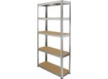 Fieldmann Fdr 1800 Scaffale In Metallo Con 5 Ripiani, Dimensioni: 90 X 40 X 180 Cm