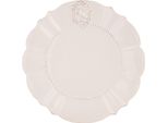 Piatto Da Portata Clayre & Eef Ø 27 Cm In Porcellana Bianca