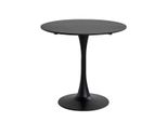 Tavolo Rotondo, Stile Moderno, Tavolino Da Balcone, 80Cm-Nero