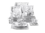 Set Di Stoviglie In Porcellana Di Marmo, Lavabili In Microonde E In Lavastoviglie, Design Elegante, 30 Pezzi
