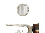 Specchio Da Parete, Design Decorativo Rotondo, Dimensioni 80 X 80 Cm, Oro