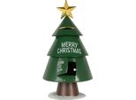 Clayre & Eef Decorazione Natalizia Cassetta Delle Lettere Ø 18X35 Cm Metallo Verde