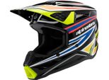 Casco S-M3 Wurx, Alpinestars, Bambini (Nero/Giallo Fluo/Blu/Rosso, Taglia M)