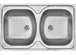 2-Bowl Steel Sink - Overlay