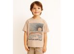 T-Shirt Mod Jeans | - 100 % Cotone - Taglia 134, Età 9 Anni - Beige